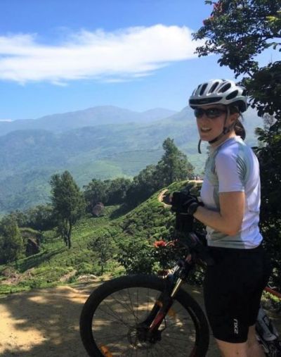 Kirsty Seddon Cycling on the  tour with redspokes